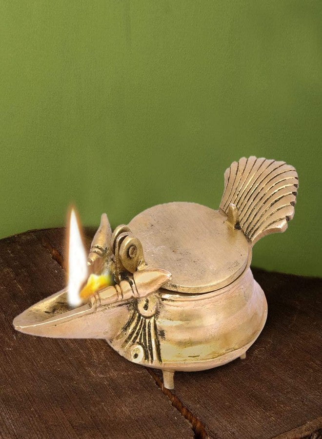 The Advitya Brass Diya for Puja|Pooja Deepak|Pooja Oil Lamp |Gifts | Diwali Decoration Items for Home Decor (1, Chirag Diya) - Image 2